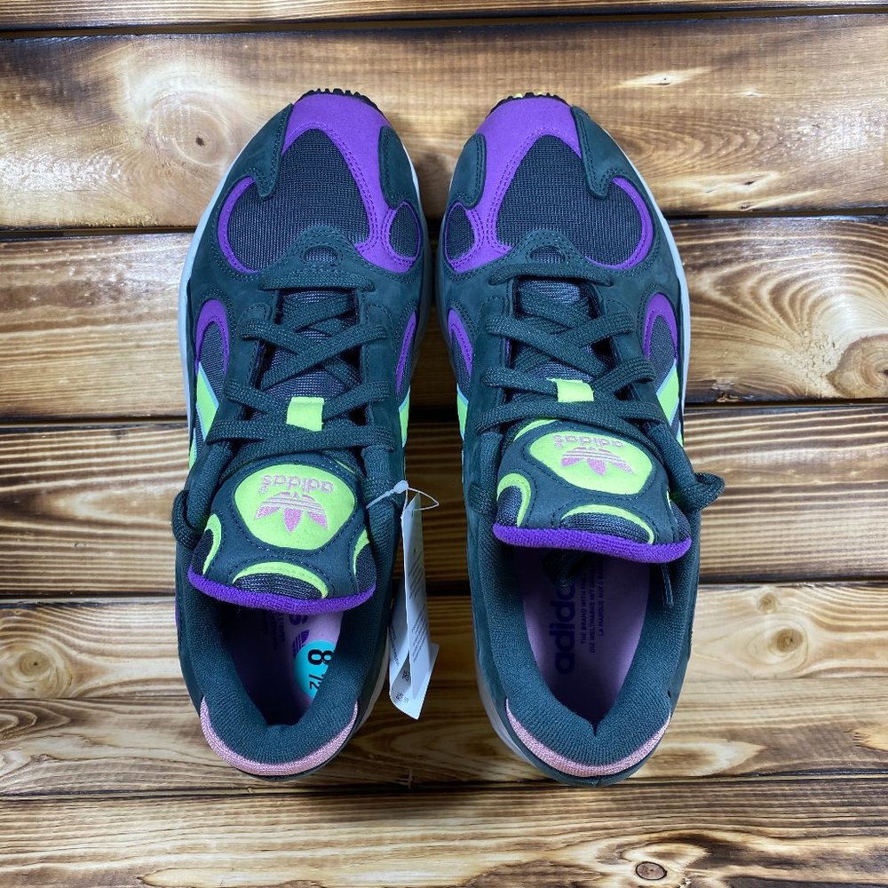 NEW adidas Yung-1 Legend Ivy Hi Res Yellow Purple - Picture 5 of 8